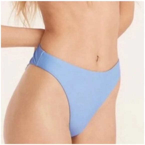 NWT J. Crew Blue High Rise Cheeky Bikini Bottom Swim Surf Paddle Size 2X - Picture 1 of 4